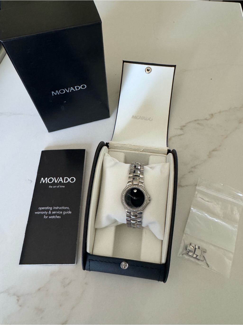 Rare 2000’s Movado Museum Diamond Bezel Watch
